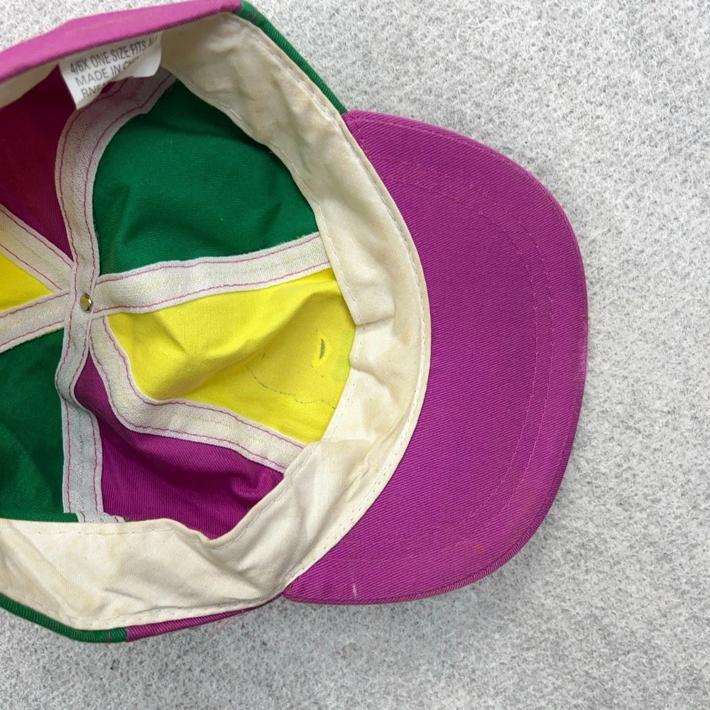 Vintage Barney Hat Youth Kids 4-6 Painter Cap 90s 1992 Lyons Group TV Show Promo